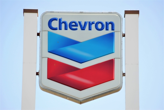Chevron pole sign
